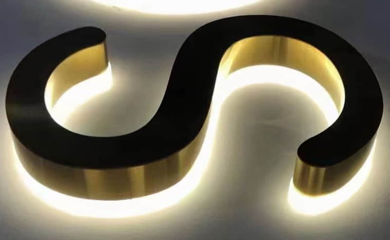 Electroplated backlit LED signs