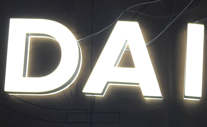 Illuminated acrylic letters