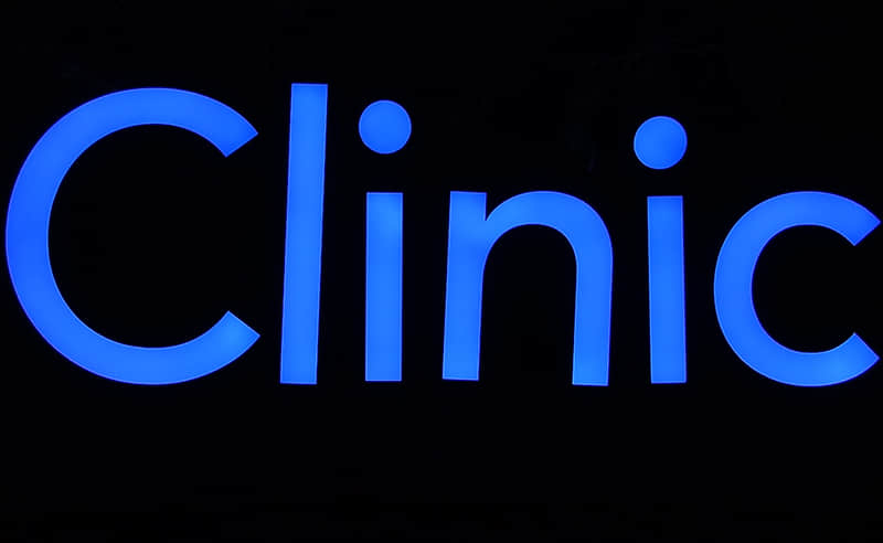 Frontlit acrylic signs