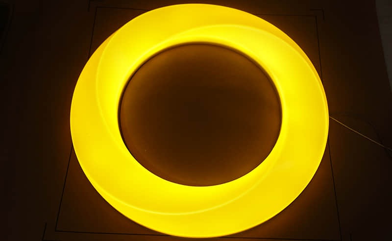 3D formed acrylic signs