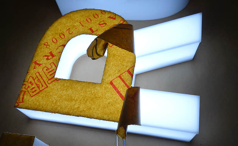 Vacuum formed acrylic signs