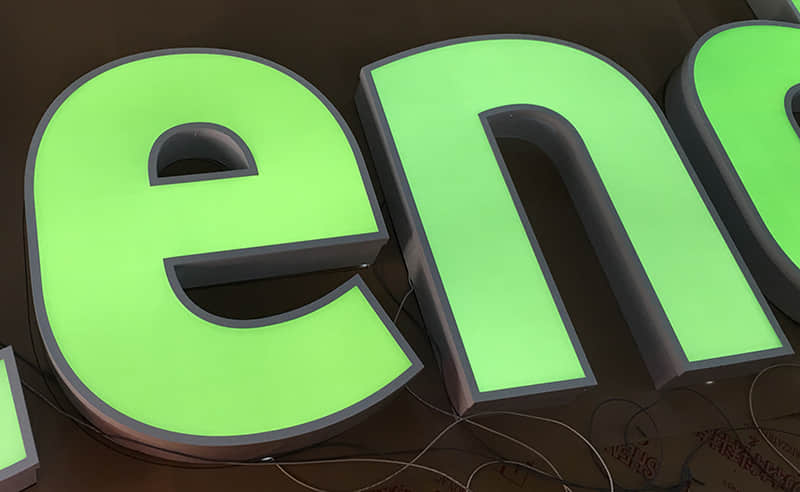 Aluminum channel letters