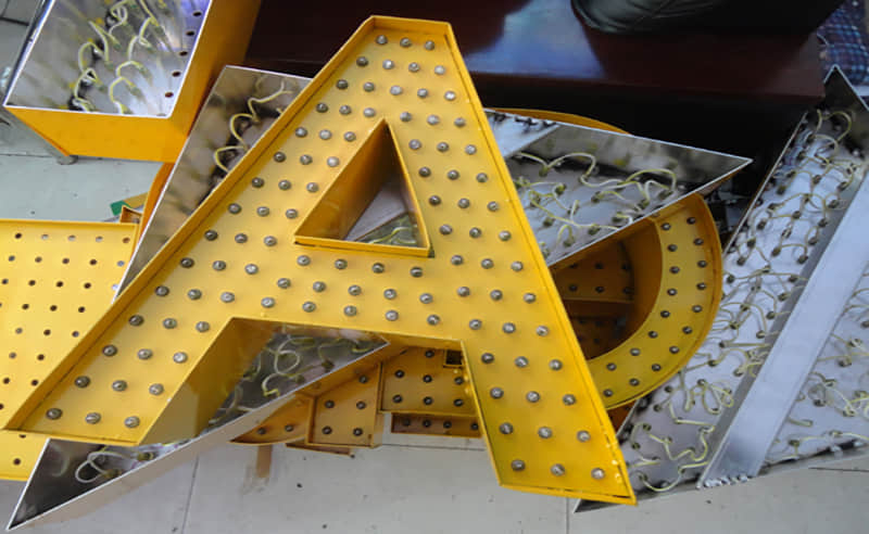 Perforated aluminum lightbox