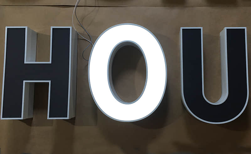 Fabricated aluminum letters