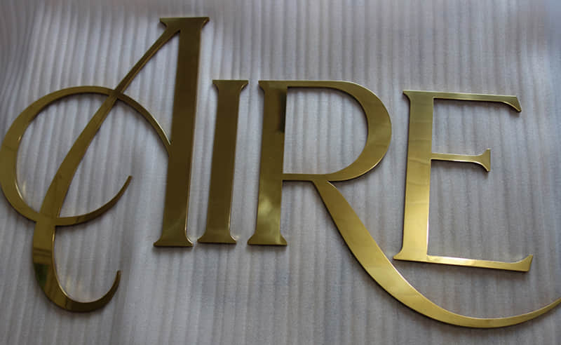 Solid brass letters