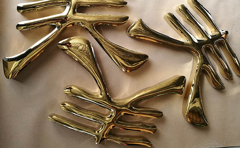 Spherical surface brass signs