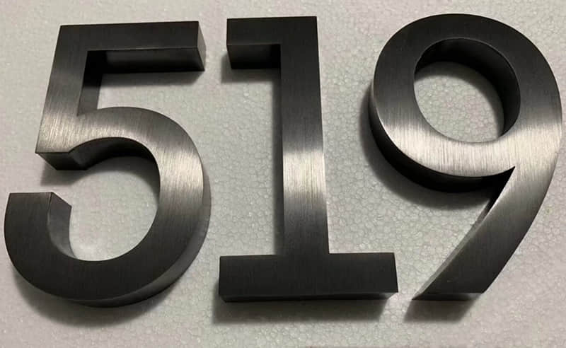 Black electroplated signs