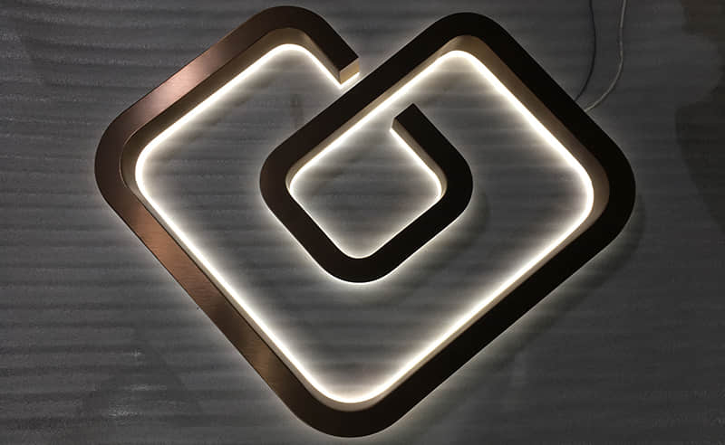 Electroplated bronze color signs