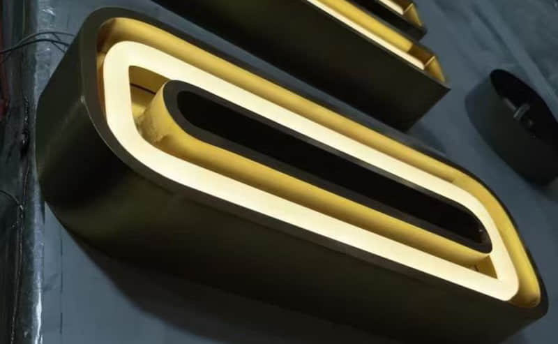 Stainless steel neon signs