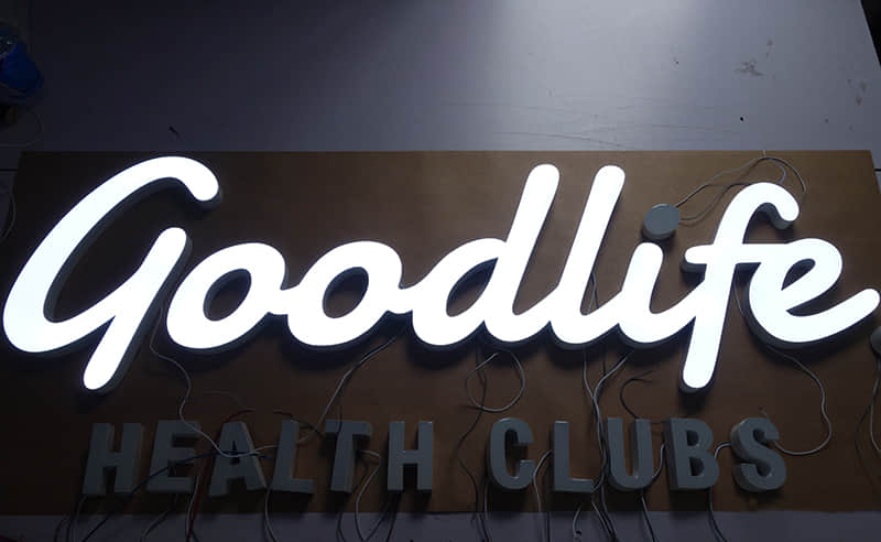 Frontlit epoxy signs