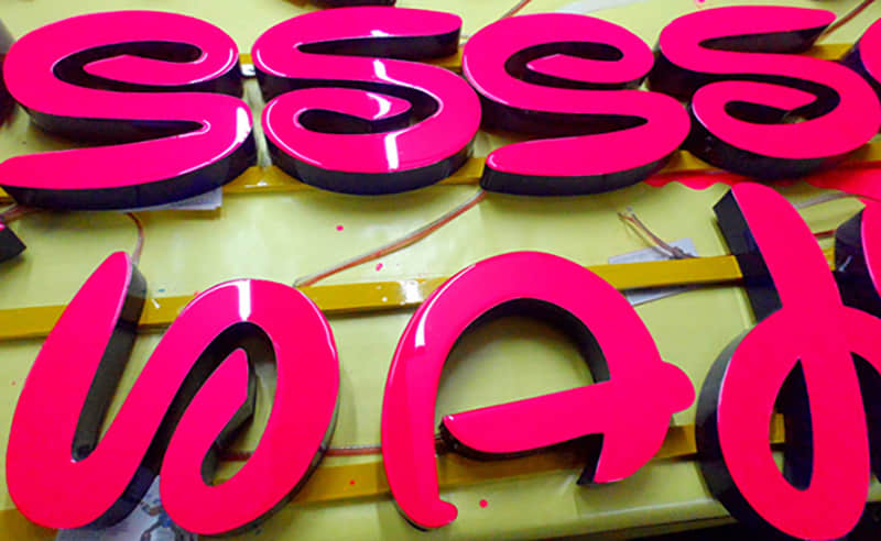 Resin letters