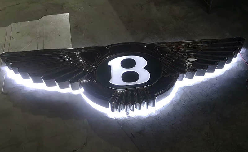 Stainless steel auto signs