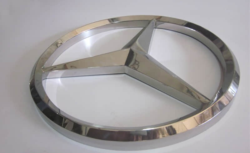 Fabricated stainless steel auto signs
