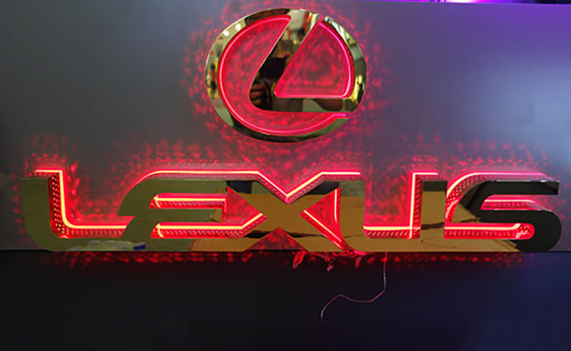 Backlit auto logos