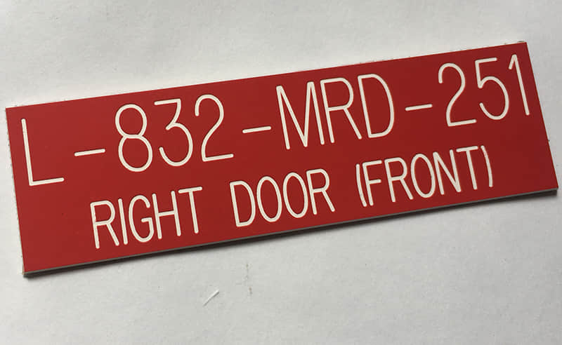 Two colors name plate