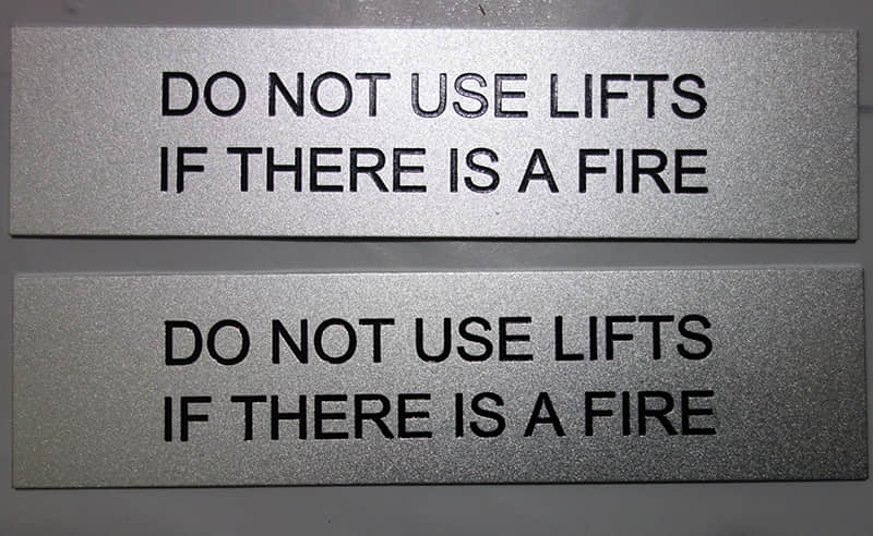 Engraved aluminum plates