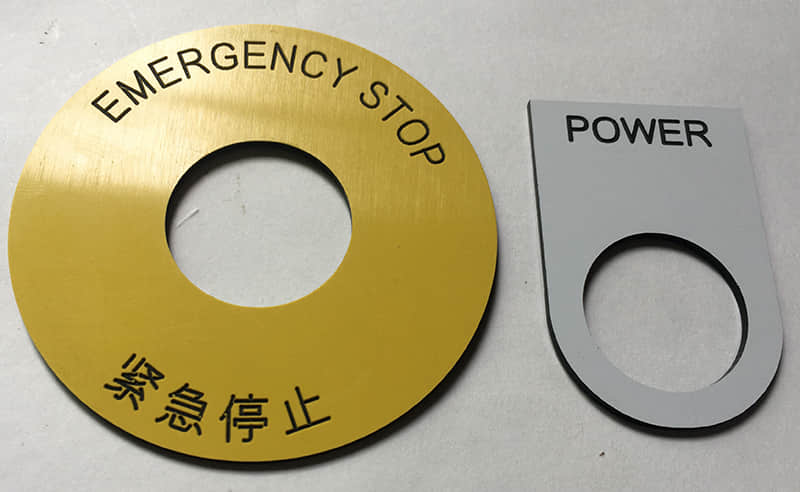 Engraved double color plates